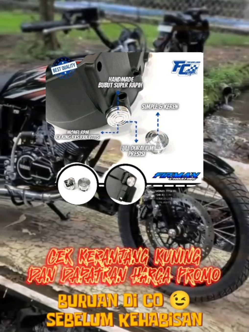 TUTUP MONEL RPM DURALLIUM RX KING RXS YT #rxking #rxkingindonesia #rxking135cc #rxkingnusantara #rxkingviral #rxkingbandung #rxspesial #rxseries135 #tiktokshop #racuntiktok #fypシ゚viral 