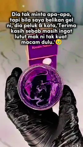 Dulu mak cuma duduk diam sebab lutut dia Skrang tiap pagi daaaa jalan keliling rumah sambil senyum. kreain nature gel asli beli di sini #kreain #kreainnature #original #nyerisendi #nyerilutut #persendian 