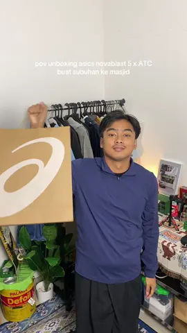 new gear biar subuhan lebih cepet #asics #novablast #Running #sepatukalcer 