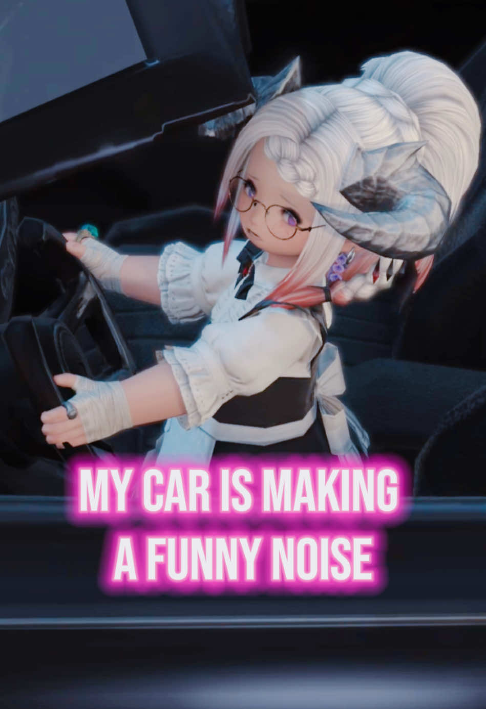 What’s wrong with my car? 🥺 Send to someone that can help. #ffxiv #ffxivtok #gaming #lalafell #rickroll #car