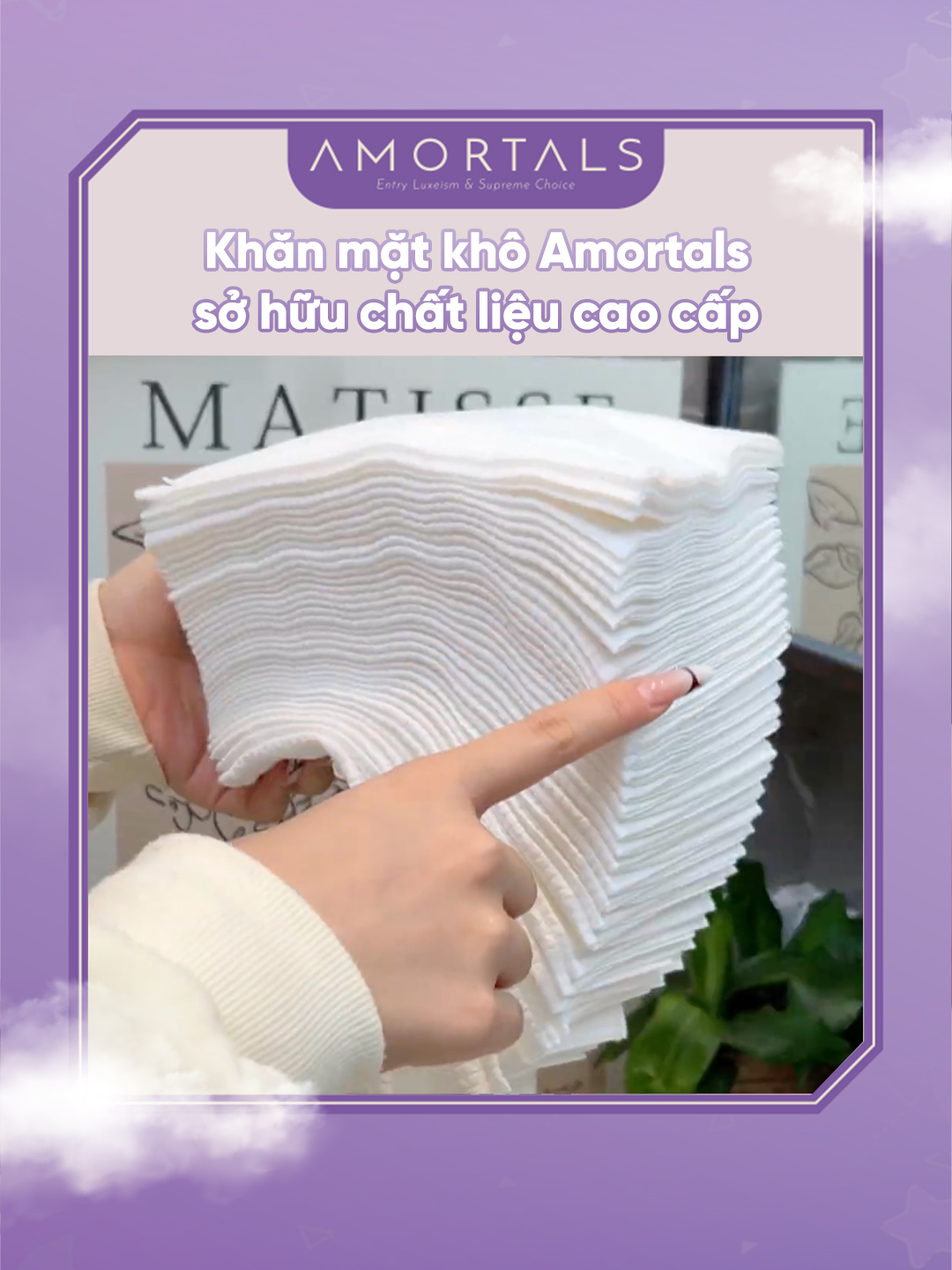 Khăn mặt khô Amortals sở hữu chất liệu cao cấp#amortals #amortalsvnofficial #goclamdep #makeupreview #bongmuttrangdiem #dungcutrangdiem