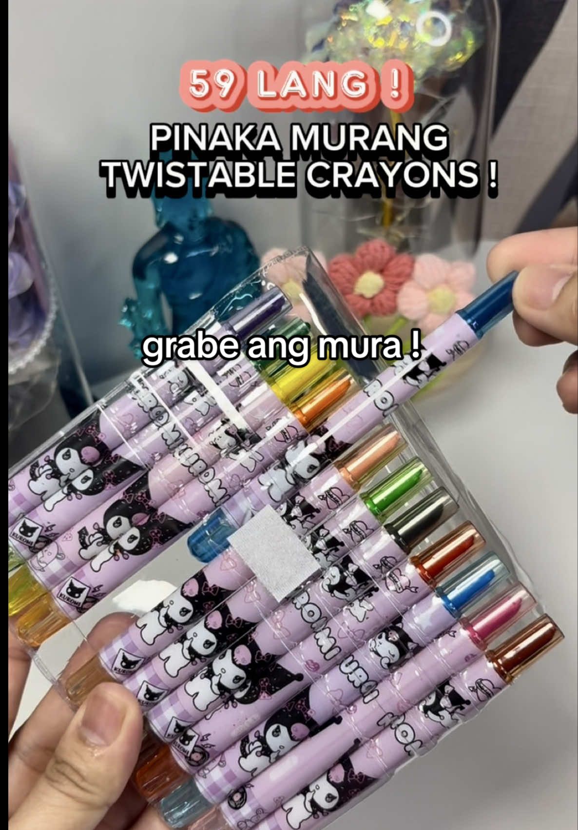 pinaka murang twistable crayons na mabibili nyo mga mii , 59 pesos lang may twistable crayons na mga kids nyo ! ang bilis pa ma sold out !  #twistablecrayons #crayons #kuromicrayons #crayola #crayonsforkids #fyp 