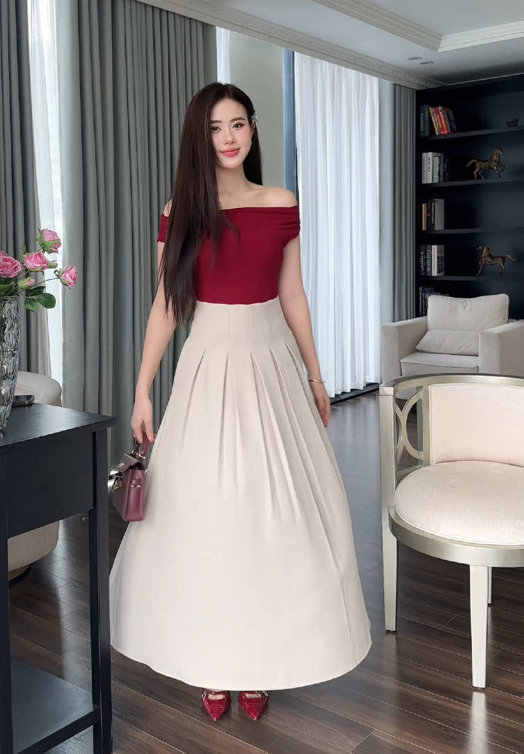 Chân váy xếp ly cạp cao công sở Lachi #lachisang #thoitrangcongso #chanvaycongso #chanvayxeplydangdai #chanvaycapcao #chanvaybigsize #xuhuong #fyp 