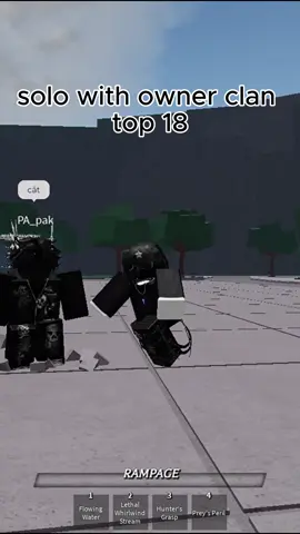 solo with owner clan top 18  @pa_clan0 ( 7-2 to MuIk ggs) #thestrongestbattlegrounds #roblox #xuhuong #viral 