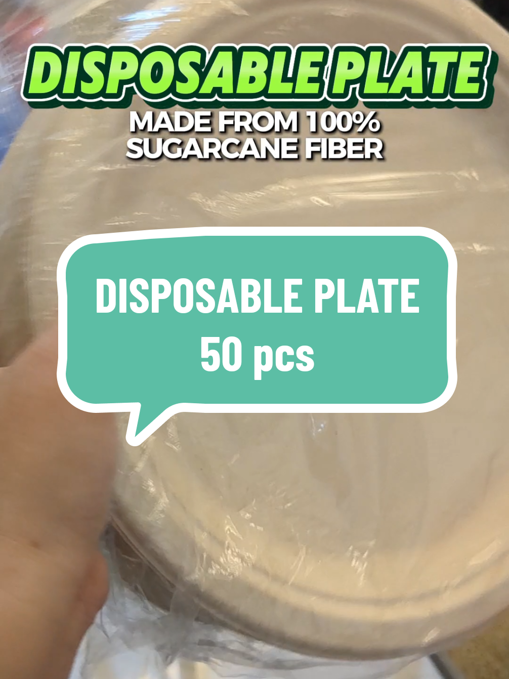 50 PCS DISPOSABLE PLATE #plates #paperplate #disposableplate 