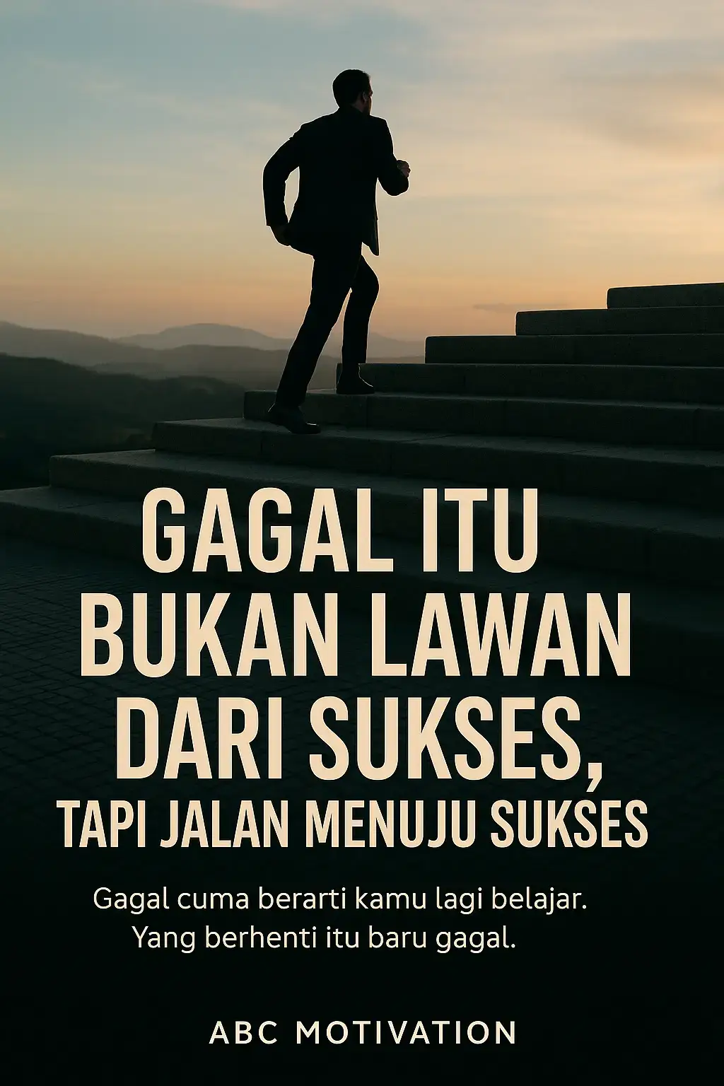 💡 “Gagal Itu Bukan Lawan dari Sukses, Tapi Jalan Menuju Sukses” 🔰 1. Pembuka – Bangkitkan Kesadaran Kita tumbuh dengan takut gagal. Padahal... semua orang sukses pernah gagal. Gagal itu bukan akhir — tapi bagian dari proses. 🧠 2. Inti Pesan – Gagal Itu Sekolahnya Sukses Gagal cuma berarti kamu lagi belajar. Gagal itu guru terbaik. Bukan tandanya kamu nggak layak sukses, tapi tandanya kamu sedang ditempa buat jadi lebih kuat. 🔄 3. Bandingkan yang Gagal vs. yang Berhenti Yang gagal masih punya harapan, karena dia masih di jalan. Tapi yang berhenti — itulah yang benar-benar gagal. Sukses itu hak semua orang… yang mau terus melangkah. 🏁 4. Penutup – Jangan Malu Gagal, Malulah Kalau Nggak Berani Coba Jangan takut jatuh. Takutlah kalau kamu nggak pernah melangkah. Karena: “Gagal itu bukan lawan dari sukses, tapi jalan menuju sukses.” . . . #JalanMenujuSukses #ABCmotivation #GagalItuBelajar #FYPmotivasi #VideoMotivasi #BangkitLagi #SuksesLewatProses #MotivasiHidup #MentalKuat #GagalItuBiasa #BelajarDariGagal #NeverGiveUp #MotivasiIndonesia #FYPTikTok 