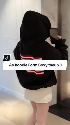 Áo hoodie Form Boxy thêu xù mà giá chưa tới 250k #aohoodie #hoodie #aohoodieformrong #aohoodienamnu #trending 