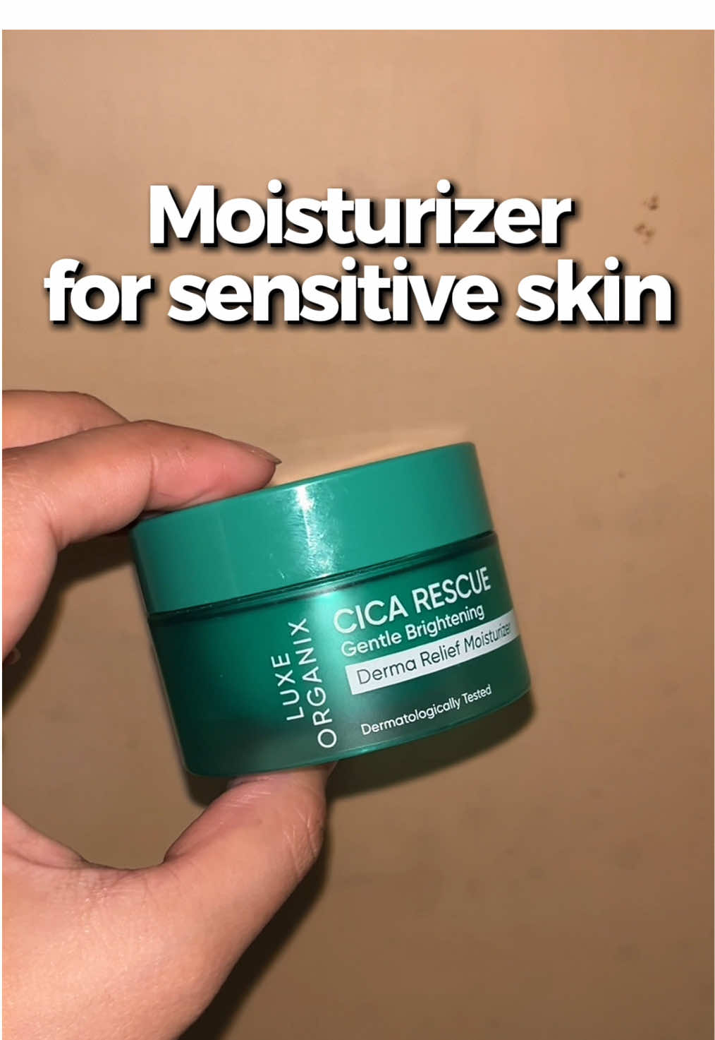 Moisturizer recommendation💚 #cica #cicarescue #moisturizer #aubreyv #moisturizerforsensitiveskin #sensitiveskin #luxeorganixph 