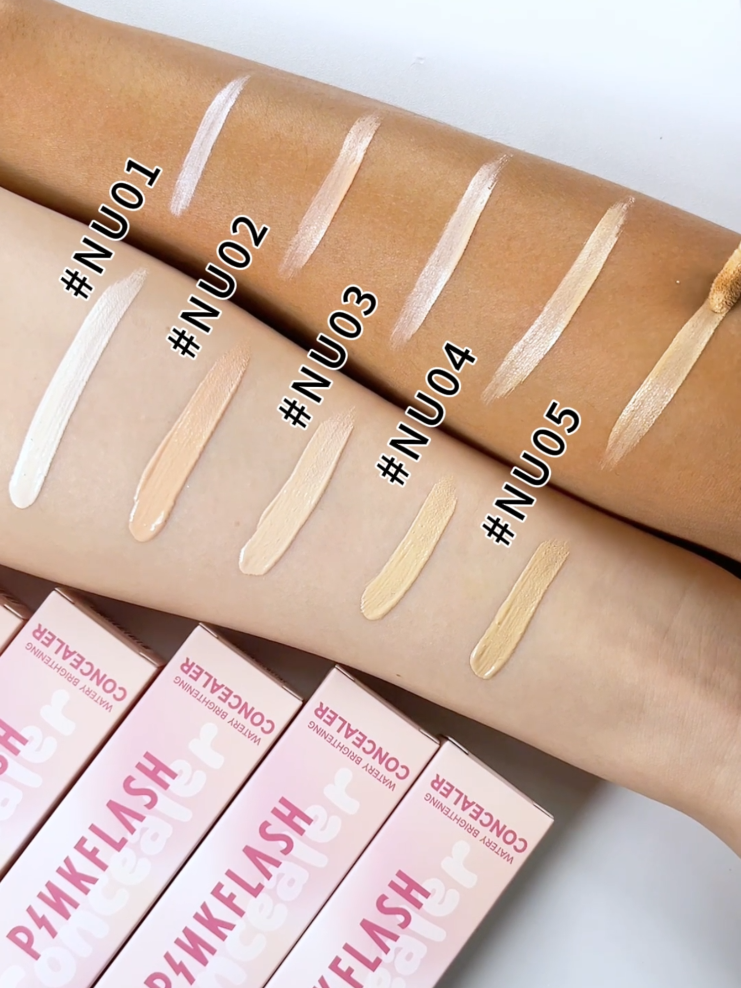 🧁Kira-kira shade concealer mana yang paling cocok buat kamu ya? #pinkflash #pinkflashbeauty #LovingHeart #concealer #makeup