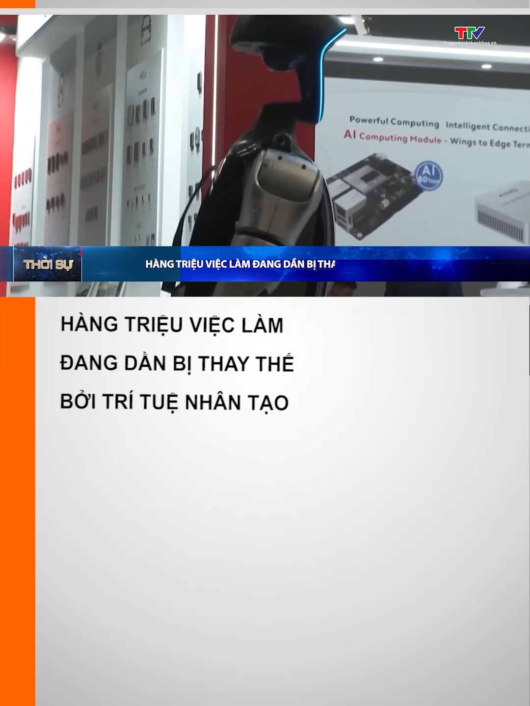 Trí tuệ nhân tạo (AI) đang tái định hình thị trường lao động toàn cầu với tốc độ chưa từng thấy. Dự báo sẽ có hàng triệu việc làm dần bị thay thế bởi AI. #trituenhantao #ai #khoahoccongnghe #truyenhinhthanhhoa