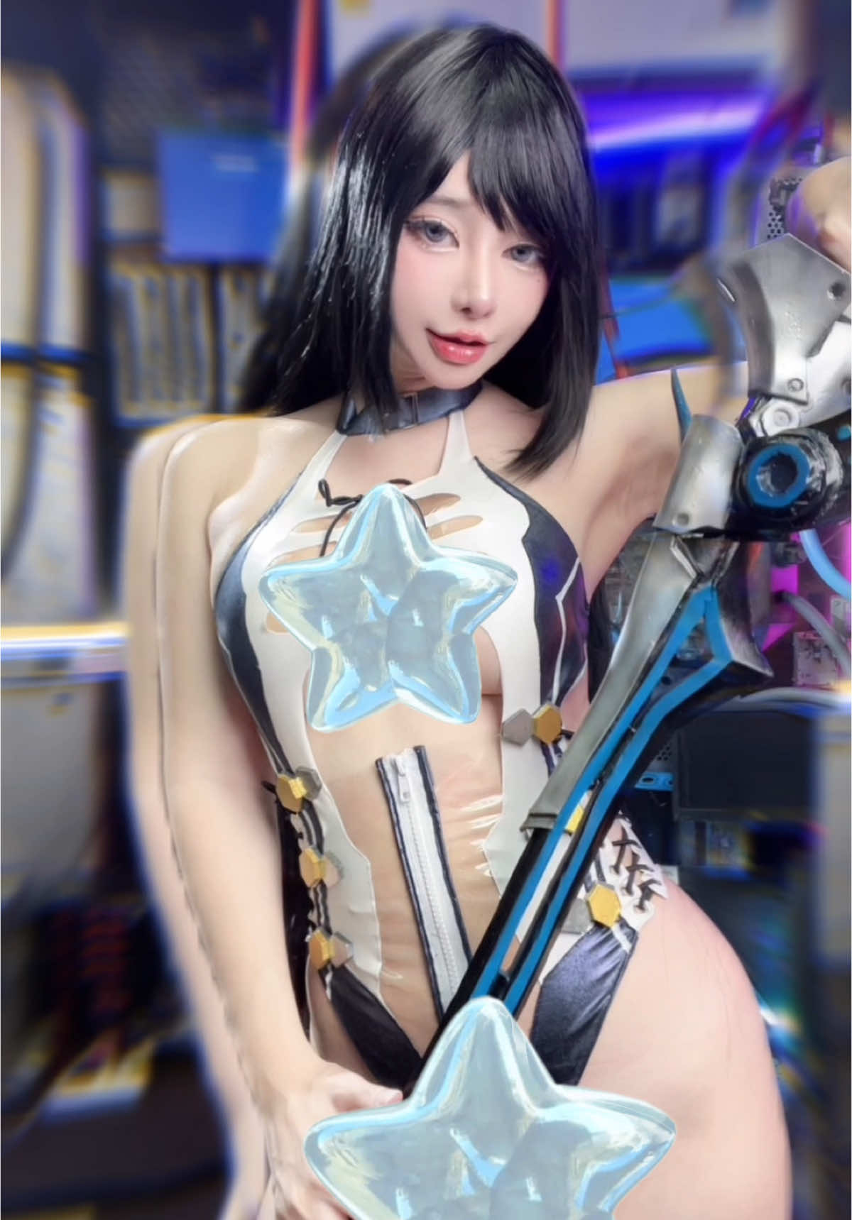 เอาใจช่วยดาวด้วย 💙 #raven #ravencosplay #nikke  #nikkecosplay #NIKKEGODDESSOFVICTORY #StellarBlade #stellarbladecosplay