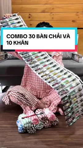 Combo 30 bàn chải và 10 khăn #banchaidanhrang 