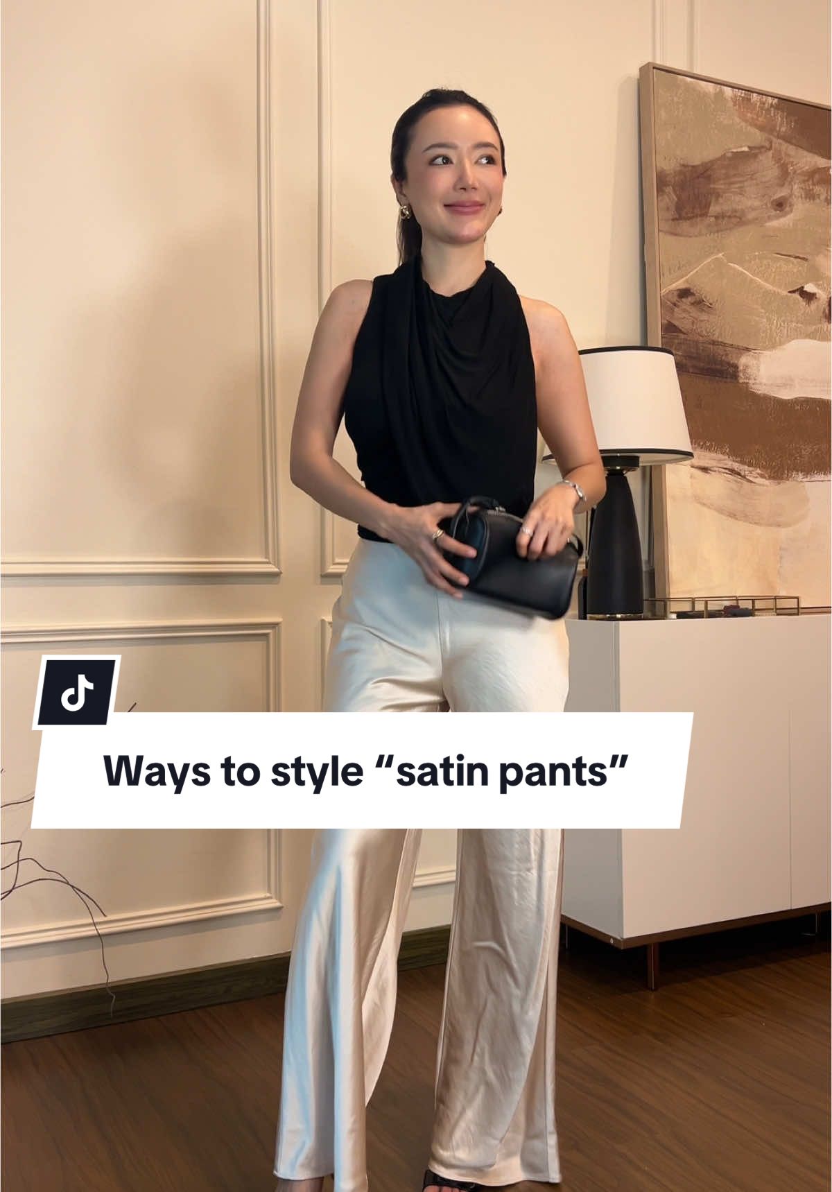 Ways to style your satin pants 🤎 #style #styling #outfit #outfitideas #outfitinspo #คลาสแฟชั่น #คลาสแต่งตัว 