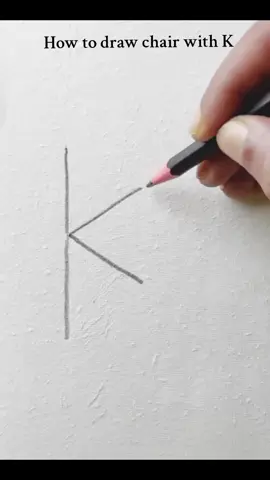 How to draw chair with K. #drawing#Foryou#viralvideo#trending#foryourpage#viral#trendingsound#usa#Love 
