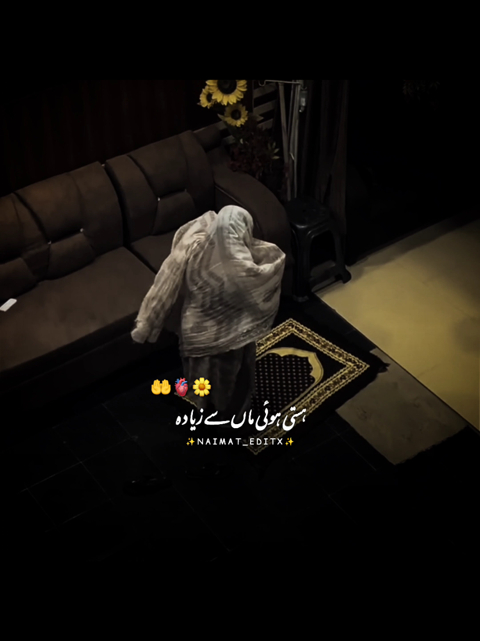 ہستی ہوئی ماں سے زیادہ اس دنیا میں کچھ نہیں🤲🫀#foryou #foryoupagе #urdupoetry #status #urdustatus #poetry #fyp #whatsappstatus #tranding #naimat_editx 