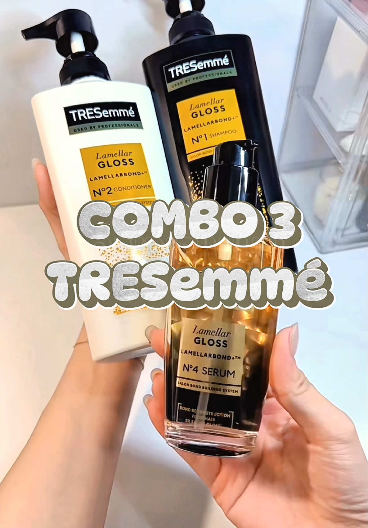 Combo 3 gội xả serum đang được săn đón quá nè #bibiriviuu #lamellargloss #phuchoitoc #haircare #tresemme #hoptaccungUnilever 