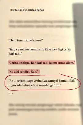 Aku mengira kamu diam karena tidak ada cerita, ternyata kamu lebih memilih bercerita pada pikiran sendiri, Ra  #quotes #dialog #narasi #katakata #detakkertas #aesthetic #fyp #xyzbca #fypシ 