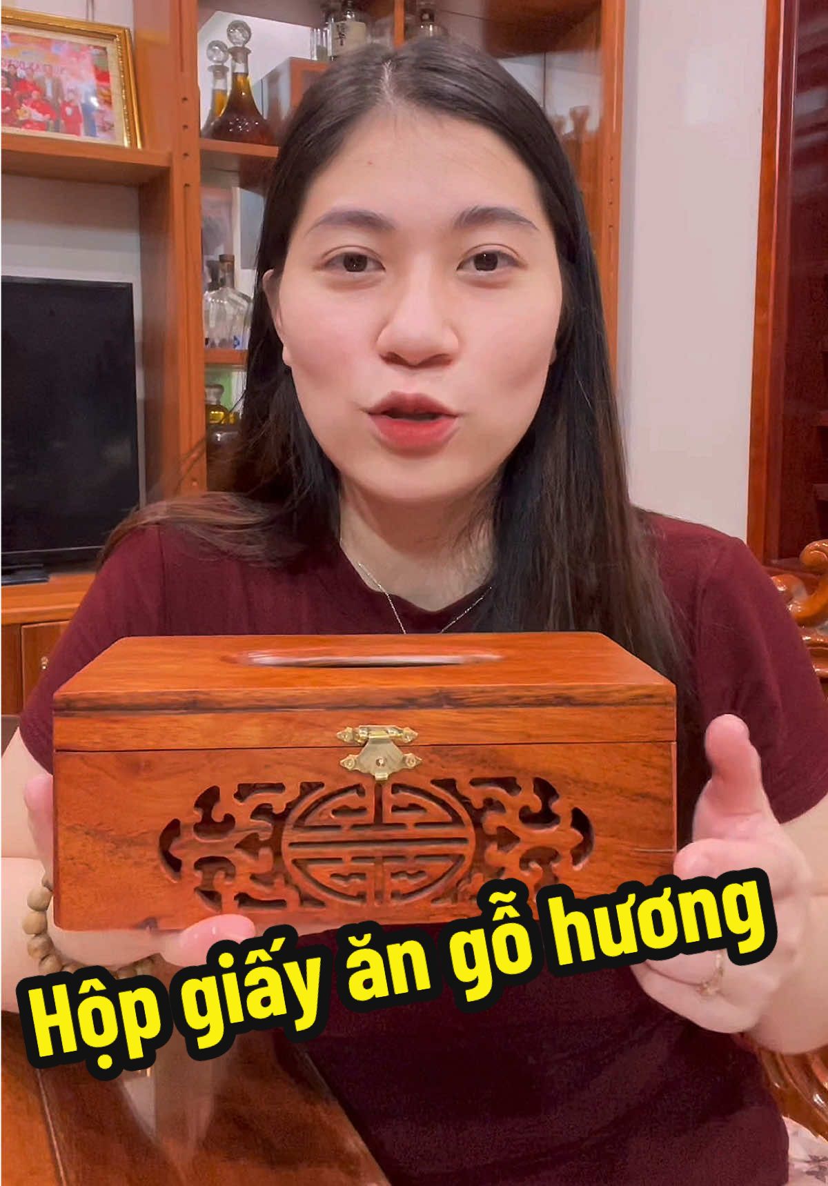 Hộp giấy ăn gỗ hương chuẩn tự nhiên#hopgiayangohuong#hopgiayan #phuonggiadung#tiktokshop