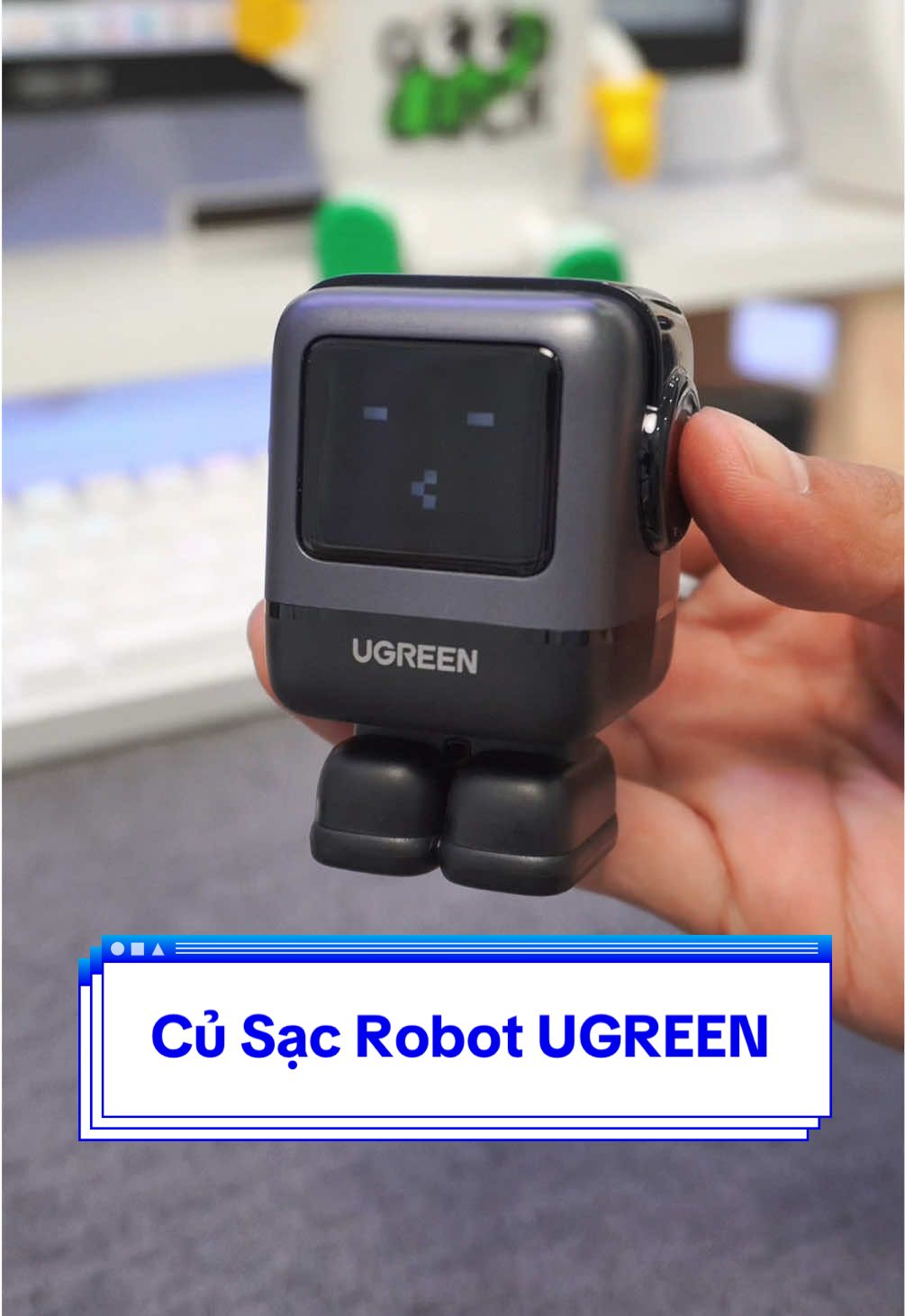 #UGREEN Củ sạc robot cảm xúc siêu cute biết cười, biết buồn luôn #cusacrobot #cusacugreen #sacnhanh65w #unboxnhanh 