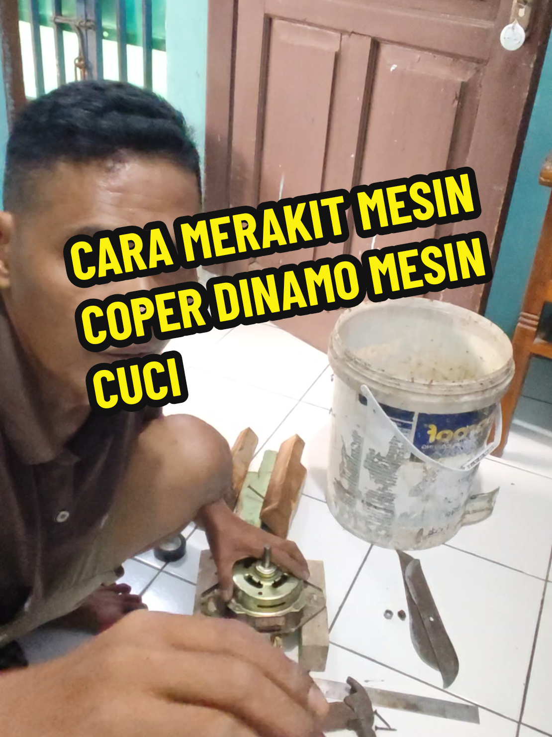 Cara membuat mesin coper dengan dinamo mesin cuci. #mesincoper #pisaucoper #produkviral #fyp #WAHYONO 