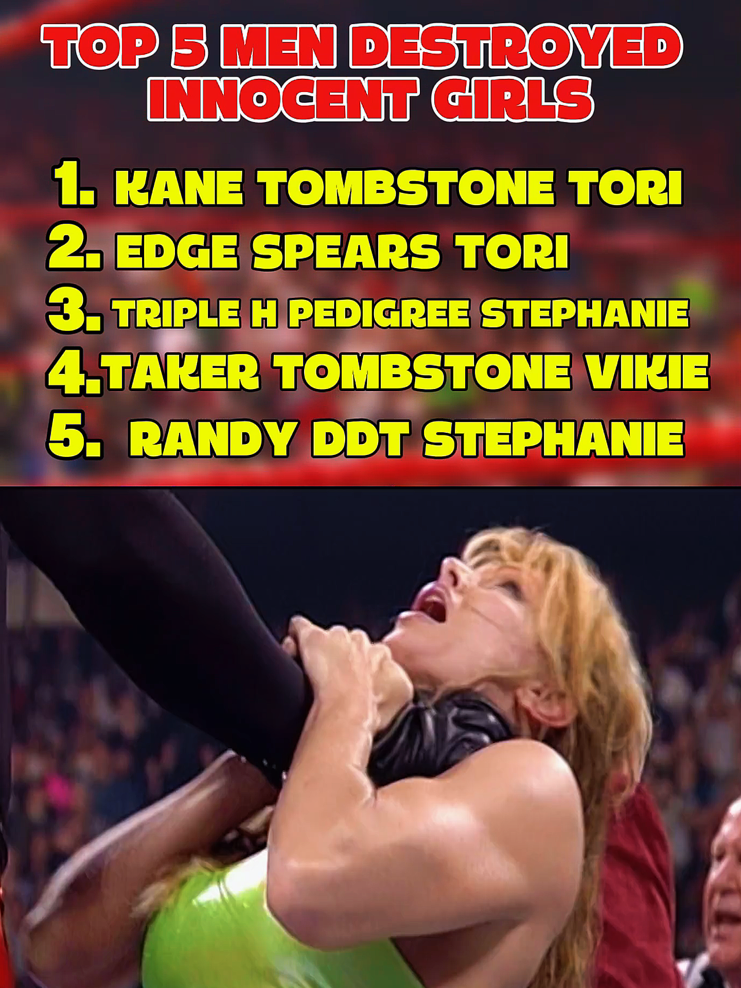 TOP 5 Men Who Destroyed Innocent Girls #WWE #wweraw #wwefan #wwetiktok #wwesmackdown #wwefans #wwechallenge #fyp #fypシ #foryoupage #brocklesnar #randyorton #codyrhodes #romanreigns #johncena #WrestleMania #sethrollins #wweuniverse #cmpunk #therock