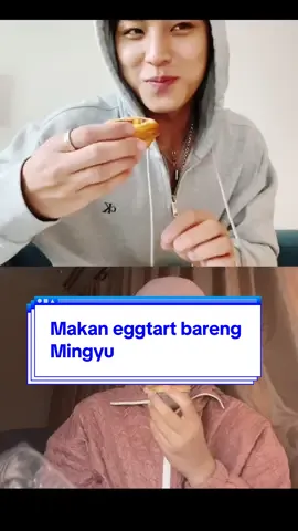 Gak semua orang bisa makan eggtart bareng Mingyu, tapi semua orang bisa beli eggtart enak di Astro 🤭 yaudah menang tipis lah yaa 😌 #ASTRO #15menitsampai #Mingyu #seventeen #kpop #carat 
