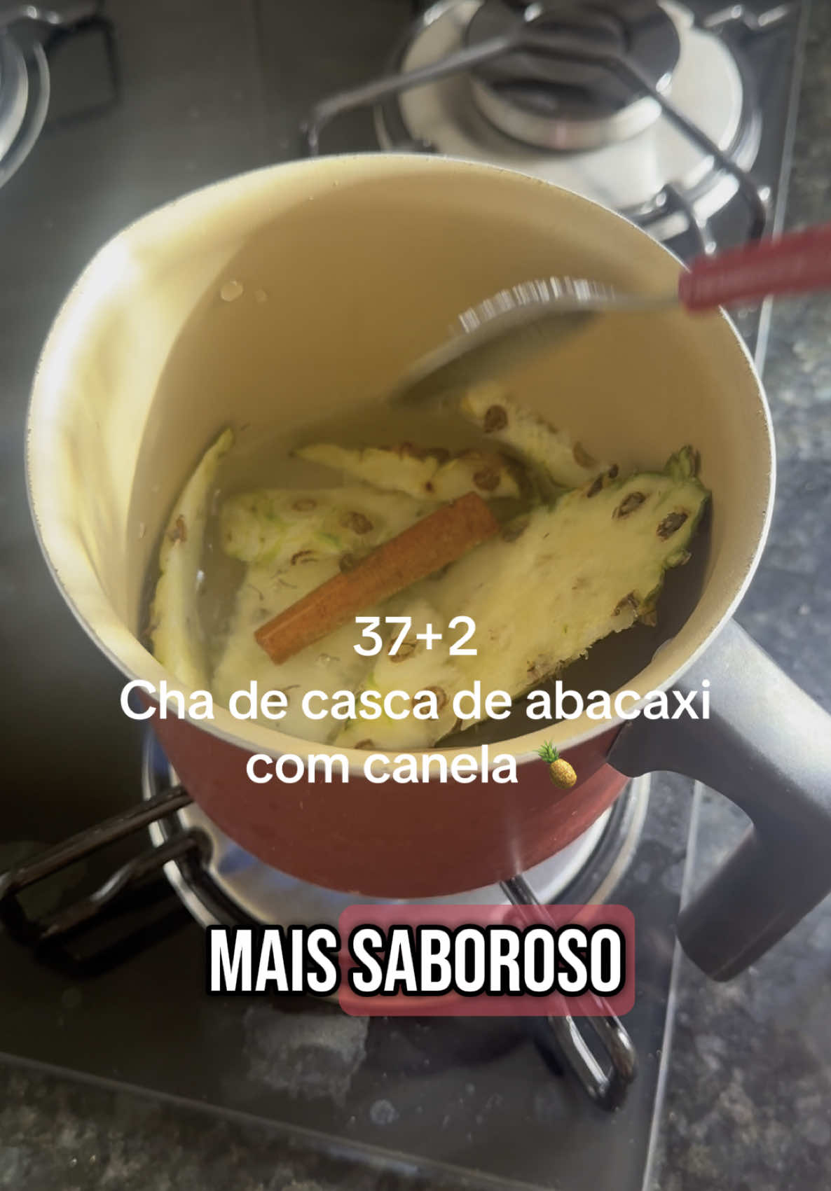 37+2 chá de abacaxi com canela 🍍, depois venho contar para vocês se ajudou 😅 #inducaodoparto #partonormal #gestante #gestant #37s 