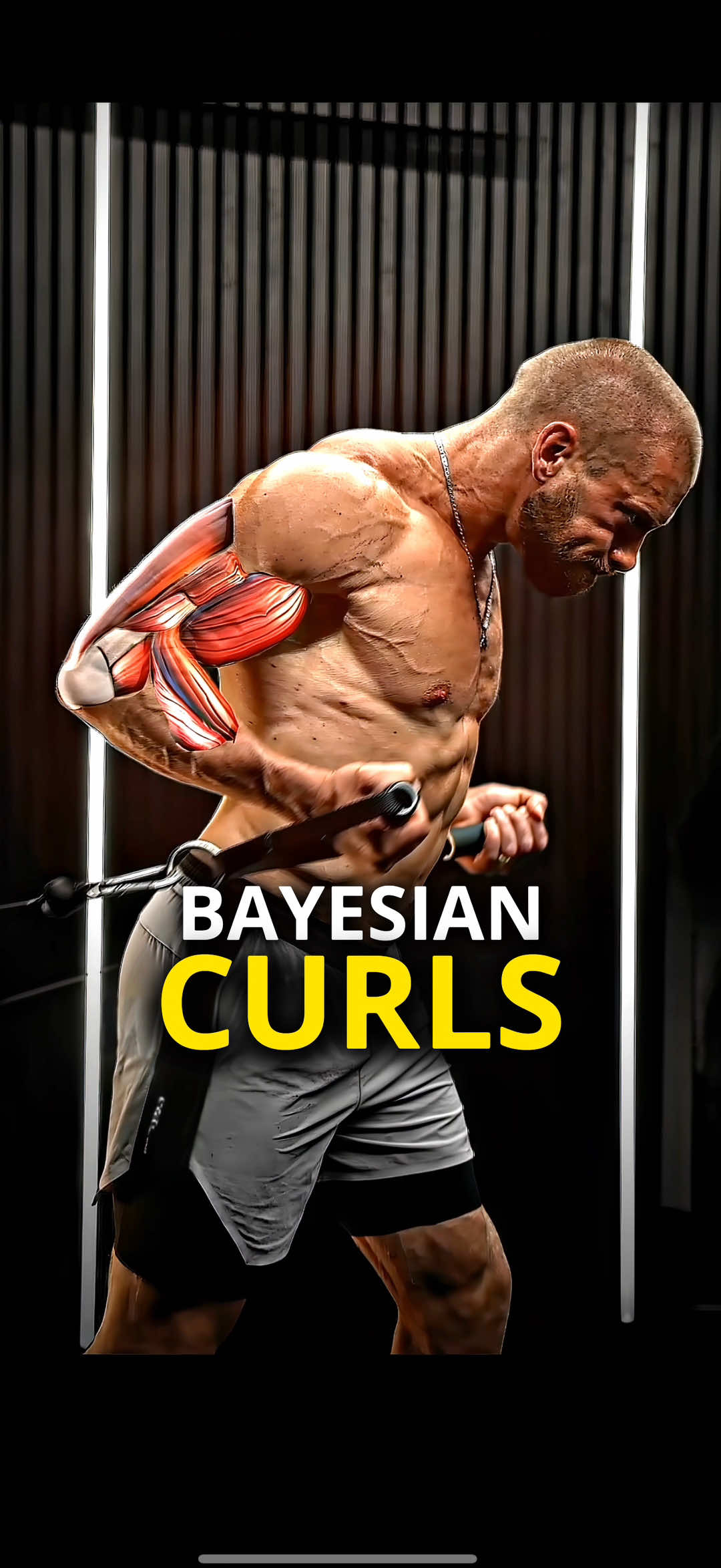 Bayesian Curl Mistake: letting your arms drift too far back 👇🏼 save + share for perfect form Don’t let your arms drift behind your torso too much — more stretch doesn’t mean more biceps growth. The real goal is to place peak resistance at the bottom of the curl. THAT is how you hammer the biceps more specifically, and how to do Bayesian Curls 📈 Resistance peaks when your forearm hits a 90° angle with the cable — make sure that happens below halfway through the rep. Dial in your program. Get my App for free 📲 𝗟𝗶𝗻𝗸 𝗶𝗻 𝗕𝗶𝗼 𝗚𝗲𝘁 𝗺𝘆 𝗖𝗼𝗼𝗸𝗯𝗼𝗼𝗸 𝟱𝟬% 𝗡𝗢𝗪! 🍔 𝗟𝗶𝗻𝗸 𝗶𝗻 𝗕𝗶𝗼 ••• 𝗢𝘂𝘁𝗳𝗶𝘁 𝗯𝘆 𝗔𝗦𝗥𝗩 | @ASRV  ••• 𝗚𝘆𝗺 𝗘𝗾𝘂𝗶𝗽𝗺𝗲𝗻𝘁 | @REP FITNESS EQUIPMENT  ••• #biceps #armworkout #bodybuilding #bodybuildingtips #bodybuildingmotivation #gym #Fitness