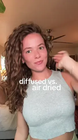 which do you prefer?? #diffusevsairdry #diffusecurlyhair #diffusewavyhair #airdrycurls #airdryhair #thisvsthat 