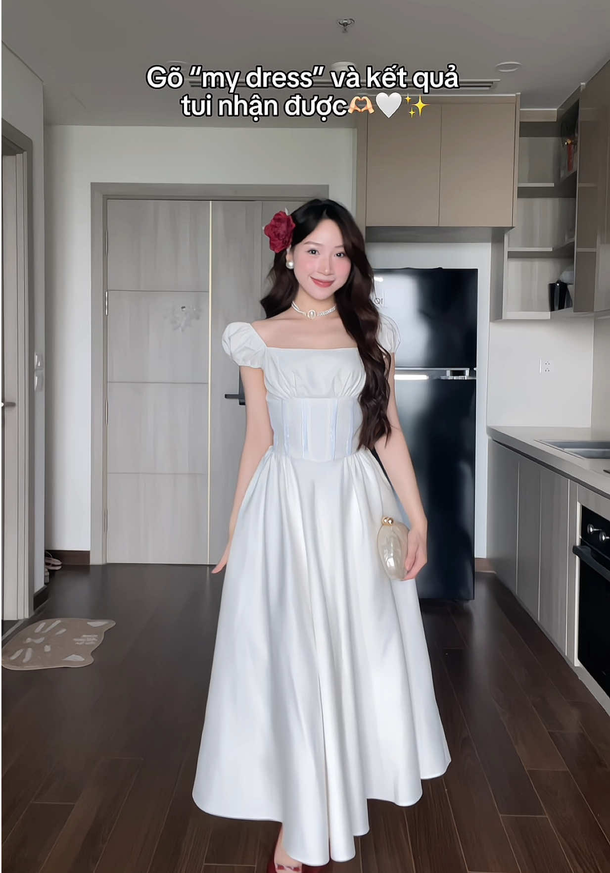 Má ơi tìm kiếm ra cái váy đúng gu tui ✨🤍#myoutfit #elegantstyle #vayxinh #mydress #videoviral #vaydangdai #summervibe #videoviral 