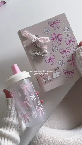 ribbon stickers 🎀 #decoratingmythings #ribbonstickers #stickers #fyp 