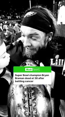 Bryan Braman, a former NFL defensive end and member of the Super Bowl LII-champion Philadelphia Eagles, has died at 38 after battling a rare and aggressive form of cancer. His agent, Sean P. Stellato, confirmed his death Thursday. The Spokane, Washington native leaves behind two daughters. The Eagles' Super Bowl LII victory in February of 2018 was his final appearance in the NFL. Diagnosed in February, Braman's unspecified condition was later revealed in a GoFundMe drive aimed at covering his medical expenses. His former Texans teammate, JJ Watt, personally donated $10,000, while others such as Emmanuel Acho spread the word on social media. 📷: Getty Images #bryanbraman #philadelphiaeagles #eagles #superbowlchampion #nfl 