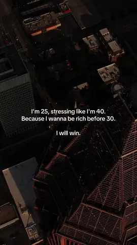 I’m 25, stressing like I’m 40. Because I don’t want to be explaining why I’m broke at 30. I’m not behind — I’m loading. I will win. 🏆  Comment 