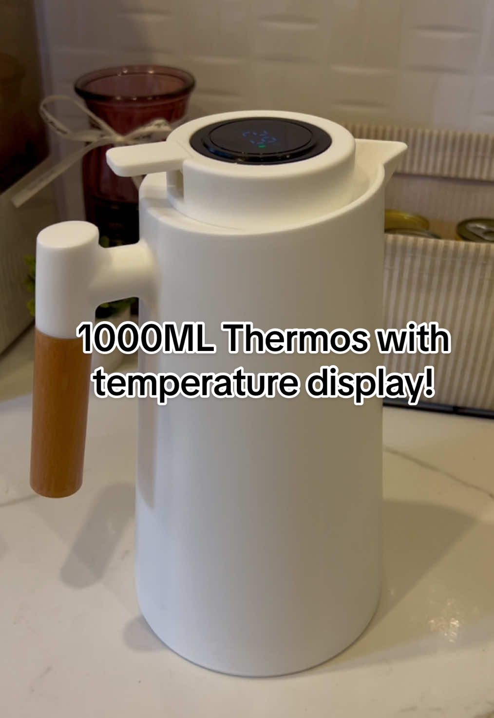 aesthetic 1000ML Thermos With temperature display for hot water! #aesthetic #thermosviral #thermos #fyp #smartthermos 