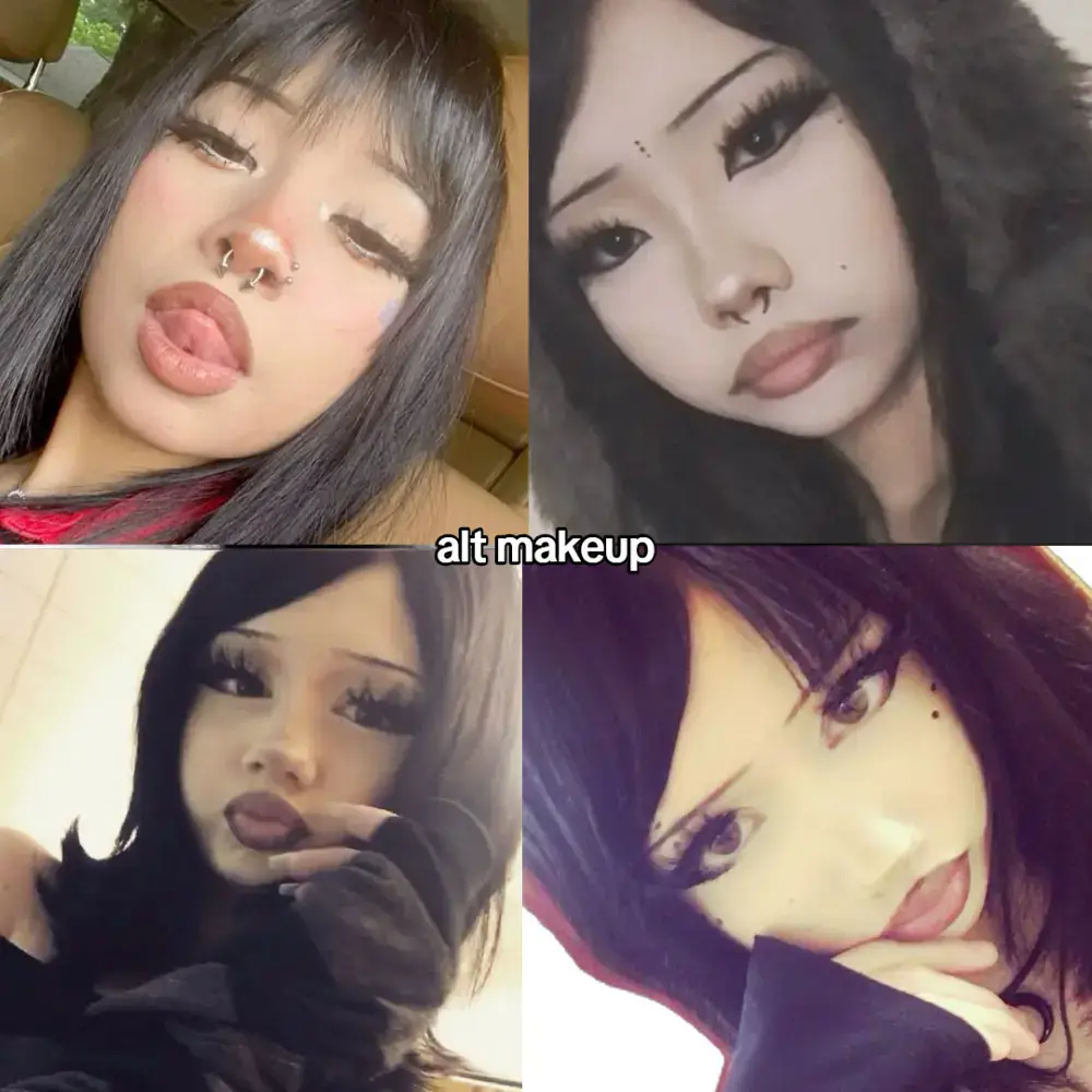 #makeup #altmakeup #y2kmakeup #cleangirlmakeup #grungemakeup #gyarumakeup #gothicmakeup #latinamakeup #koreanmakeup #lolitamakeup #emomakeup #jiraikeimakeup #fyp #viral 