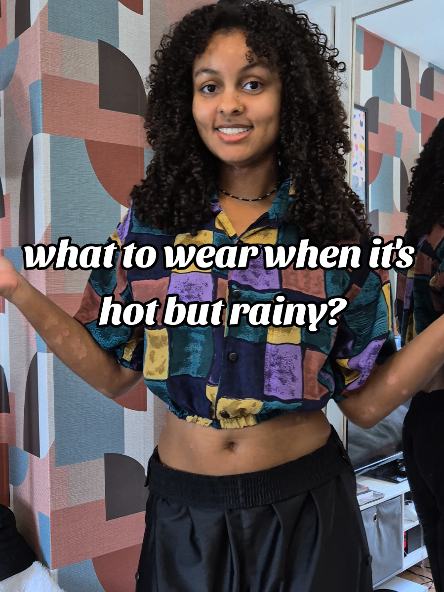 why is it so hard to pick out an outfit for uk weather? 🌦 Get ready with me for a warm and humid but rainy day in England. What outfits do you wear when it's like this? #grwm #OOTD #getreadywithme #vintagefashion #90sfashion 