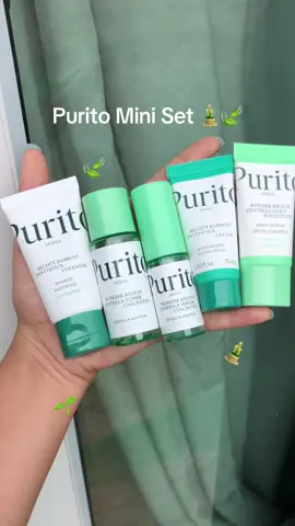 purito purito mini set လေးမျှော်နေသူရှိလားရှင်🥰 #skincare #beauty #purito #puritoskincare #puritoserum #puritocream #sensitiveskin 
