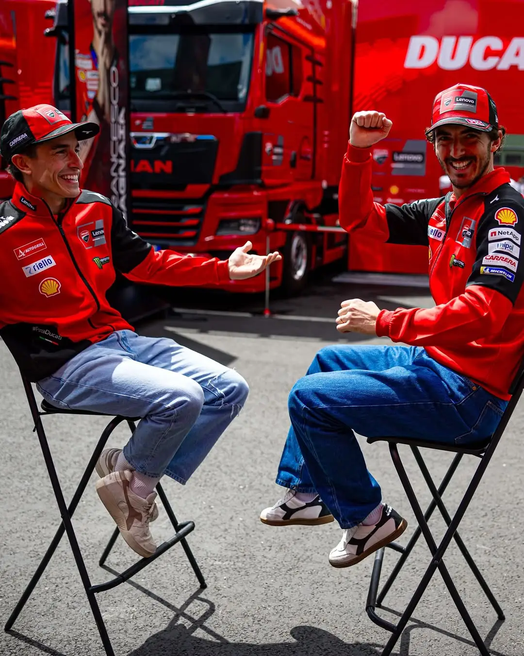 🤝🥰 #motogp #czechgp #marcmarquez #peccobagnaia #ducaticorse #todorojo🔴 #fyp 