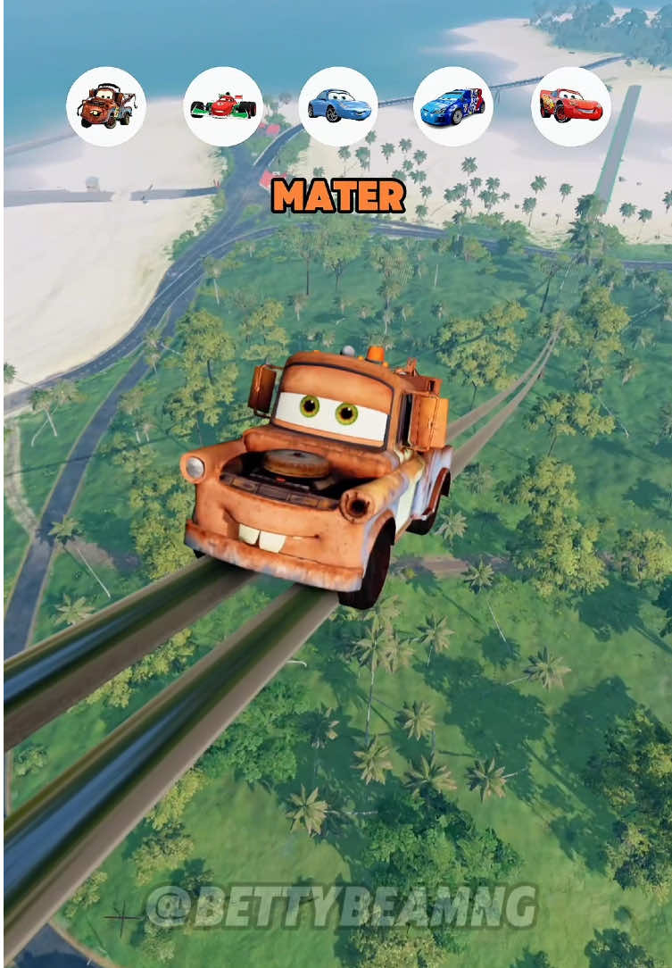 Who can reach the finish line safely through the cableway? #capcutforus #CapCut #capcutpioneer #beamngdrive #tiktok #foryou #fyp #game #car #usa🇺🇸 