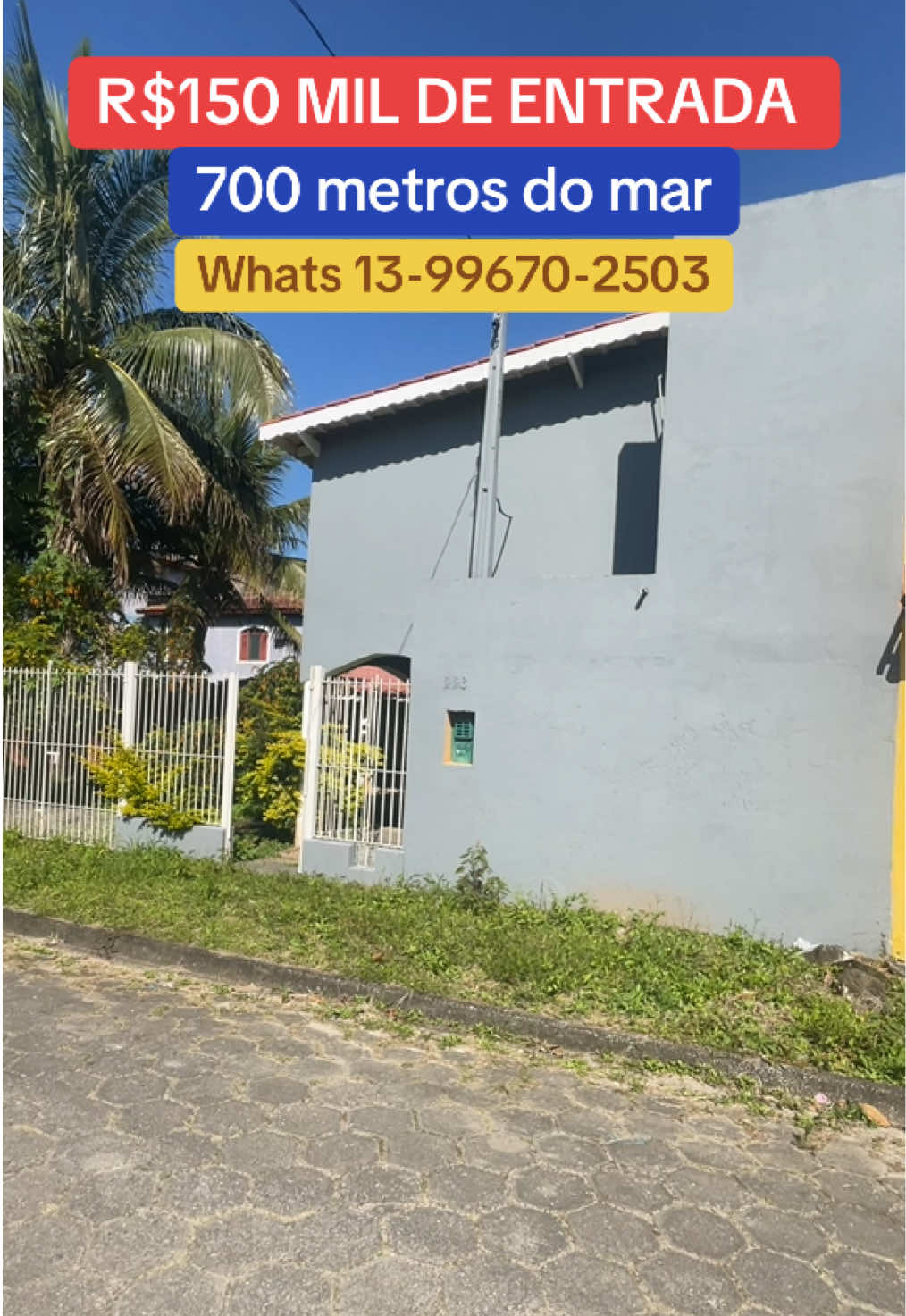 Casa no bairro palmeiras em Itanhaém   Ficando a 700 metros do mar  150 mil de entrada e parcelas de 2 mil Valor final 250 mil  Agende já uma visita  ☎️13-99670-2503 #casa #praia #fyp 