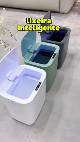 Lixeira com Sensor Automático Inteligente Abre Fácil 16 litros #lixeiraautomatica #limpeza  #casadecoracão #casa #foryoupage  #tiktokshop 