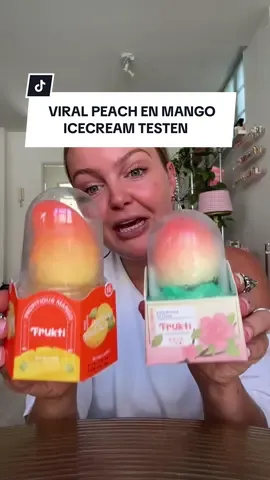 AAAAAH eindelijk deze viral peach en mango ijsjes kunnen testen @Tweetysweety 🤤🤤 #viralsnack #peach #mango #ijs #icecream 