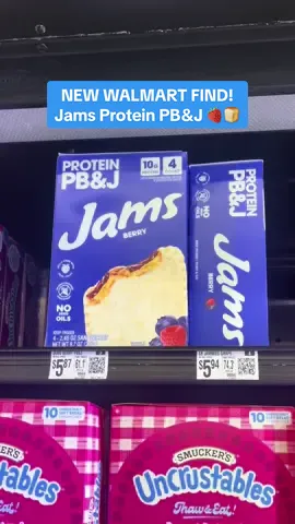 NO SEED OILS & 10g protein! 💪 Meet the NEW JAMS Protein PB&J at Walmart 😍 Who’s trying this clean snack? 🍓🍞 @getjams  #walmartfinds #healthysnacks #cleaneating #noseedoils #snacktok #FoodTok #snackideas #proteinpacked #fyp #foryoupage 