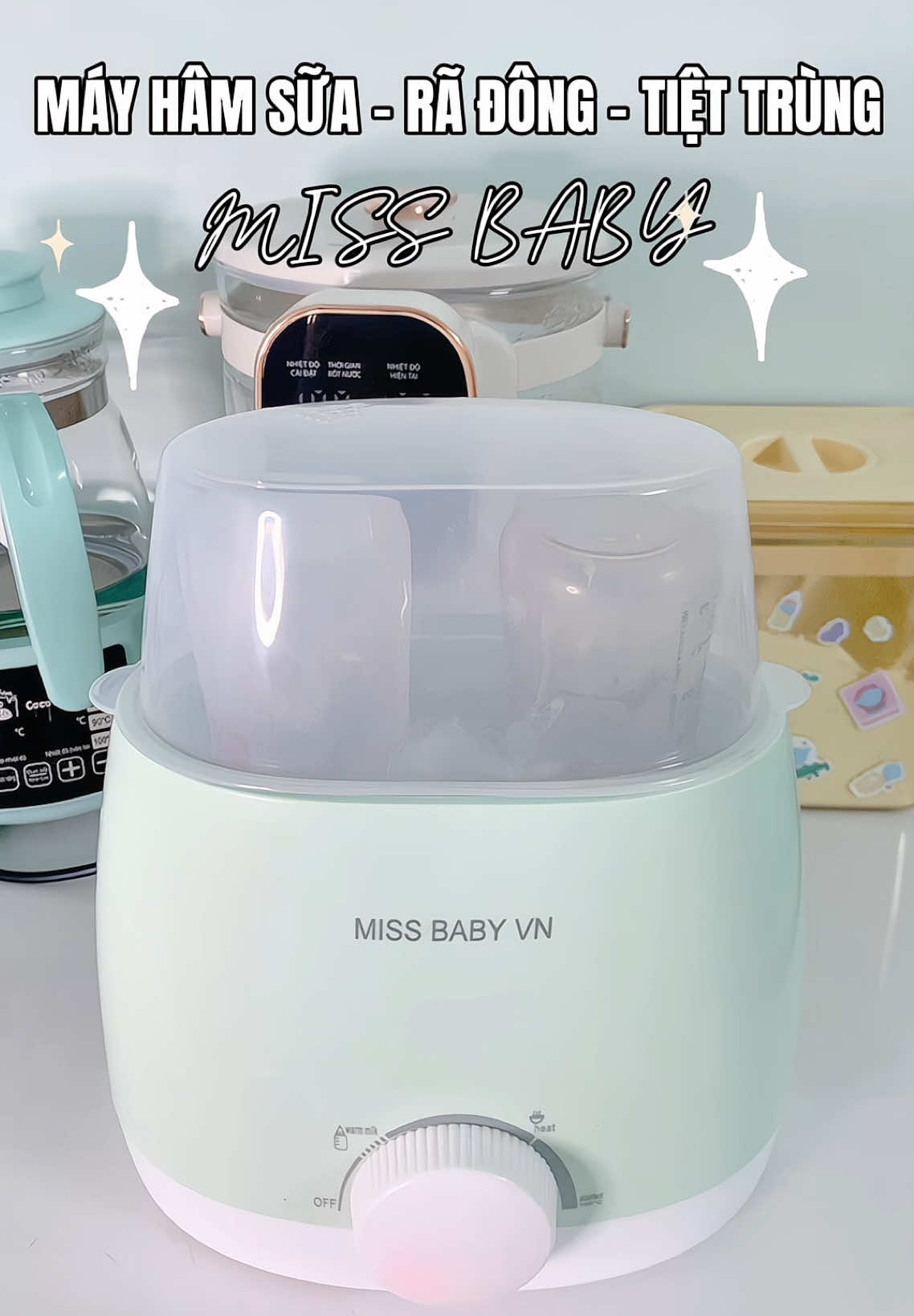 Trả lời @Gia Đình Lego🥰 Máy hâm sữa đa năng nhà Miss Baby dễ sử dụng - giá hạt dẻ các mẹ đã biết chưa? #missbaby #mayhamsua #tiettrungbinhsua #radongsua #nuoiconnhantenh #xuhuong #embe 