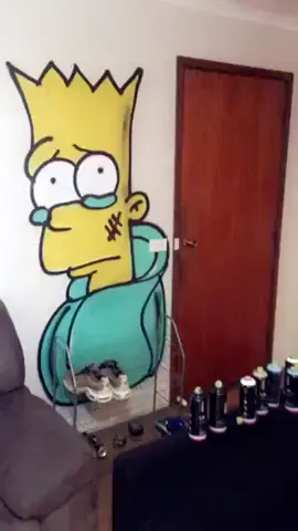 Amazing and thoughtful indoor mural  #mural #artist #indoormural #inspiration #momgoals #ripgrandpa #simpsons #bart #xxxtentacionedits #rap #mordor #apparatus #evil 