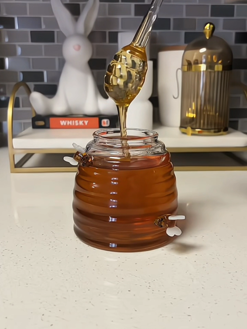 Meleira colmeia de vidro transparente com pegador  . . #mesaposta #detalhes #meleira #cozinhapratica #achadinhostiktok 