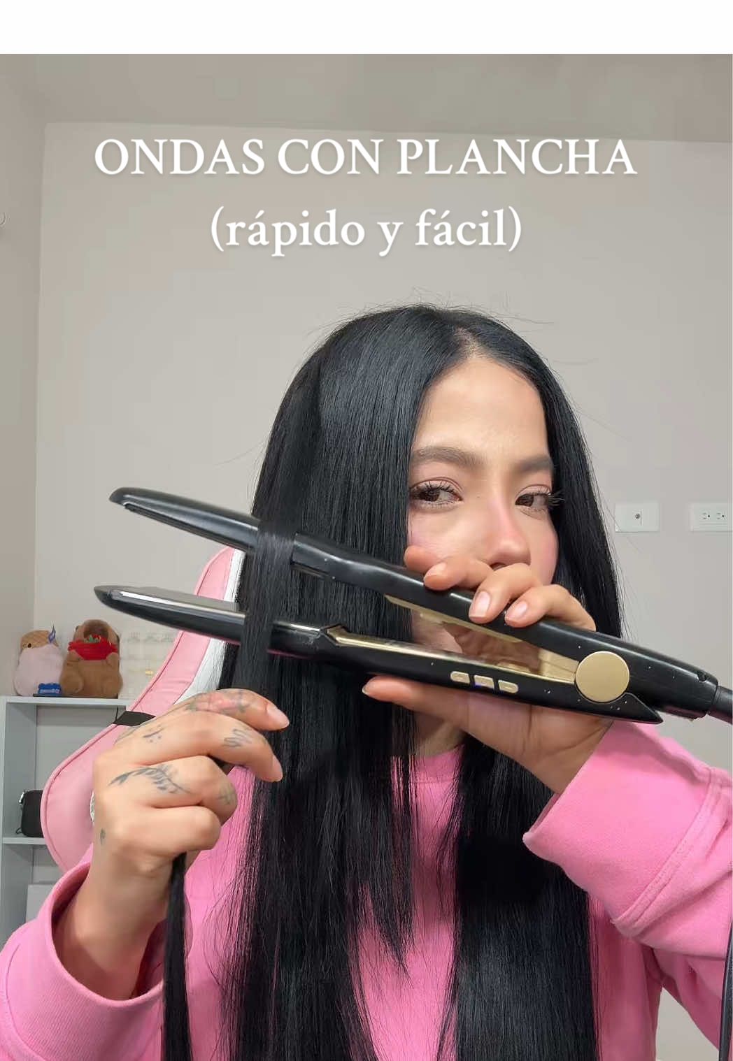 Estoy segura que todas van a poder hacer ondas con plancha a partir de que vean este video 💗✨ #gabrielafloresx #hairstyle #ondasconplancha #ondascabello #peinadosfaciles 