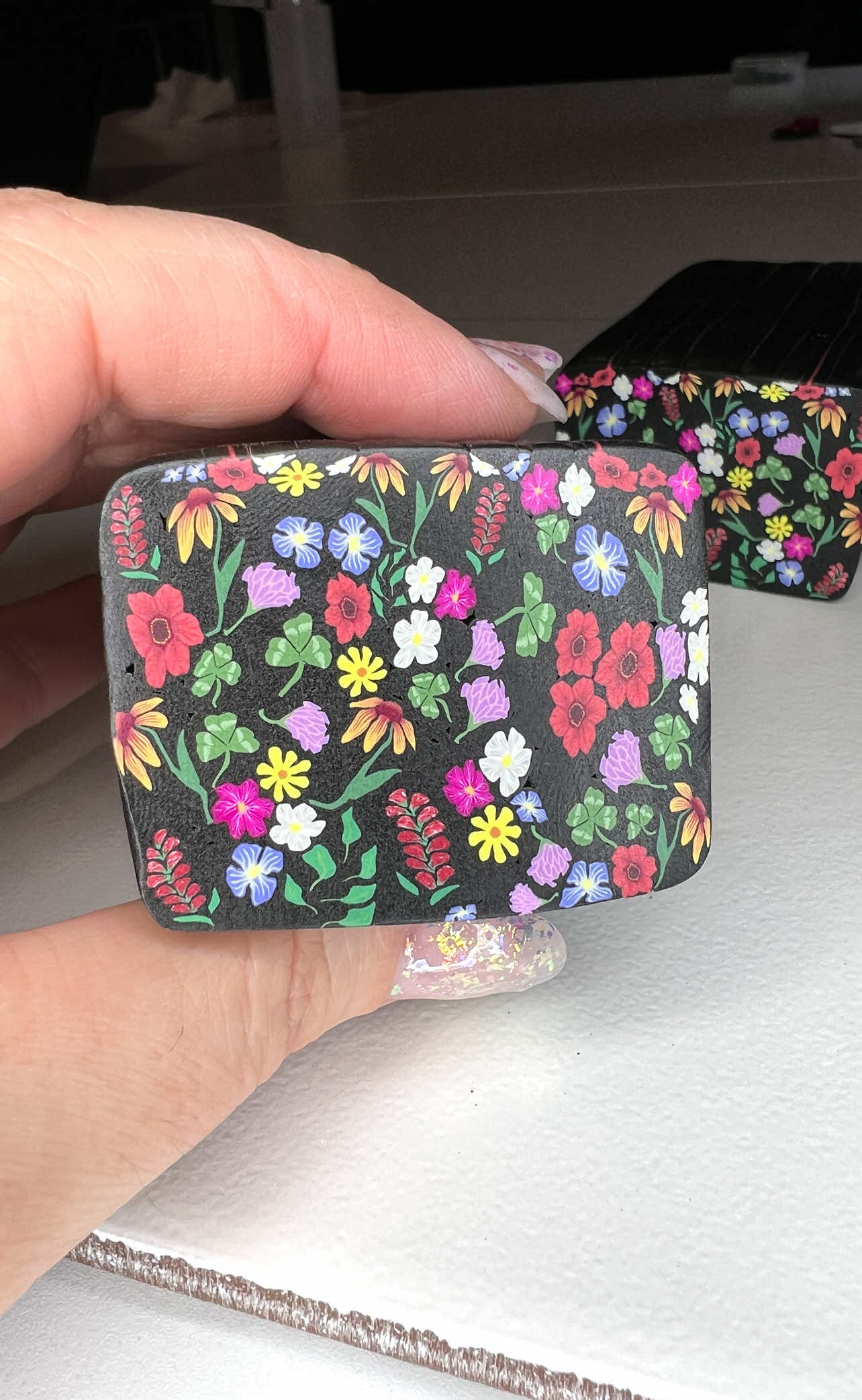 Making floral patterns is my favorite 🥰 #polymerclay 