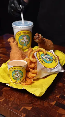 🍗🍟Los pollos Hermanos Chicken Recipe: For the herb paste: - 1 tsp chopped thyme - 1 tsp chopped parsley - 1 tsp peppercorns - 1 tsp caraway seeds - 1 tsp paprika powder - 1 tsp garlic powder - 1 tsp chili flakes - 1/2 tsp cinnamon - 1 tsp mustard - 1 tsp salt - 1 tsp sugar (or a shard of      blue crystal) For the chicken: - 2 chicken legs - 1 chicken fillet - 1 tbsp herb paste - 400 ml buttermilk For the flour mix: - 80g flour - 80g cornstarch - 80g cornmeal - 1 tsp garlic powder - 1 tsp paprika powder - 1 tsp dried thyme - salt For the batter: - half of the flour mix - 1 egg - sparkling water For the sauce: - ketchup - mayonnaise - mustard - herb paste For the drink: - juice of one lime - 30g blue crystal - 400 ml sparkling water - ice cubes For the blue crystal: - 1 cup water - 1 cup sugar - food coloring #breakingbad #lospolloshermanos #newmexico #TikTokFood #food #asmr #cooking #viral #fy #Recipe #international #chicken #friedchicken #lospolloschicken #breakingbadrecipe #gustavofring #tvshow #netflixseries #netflix 
