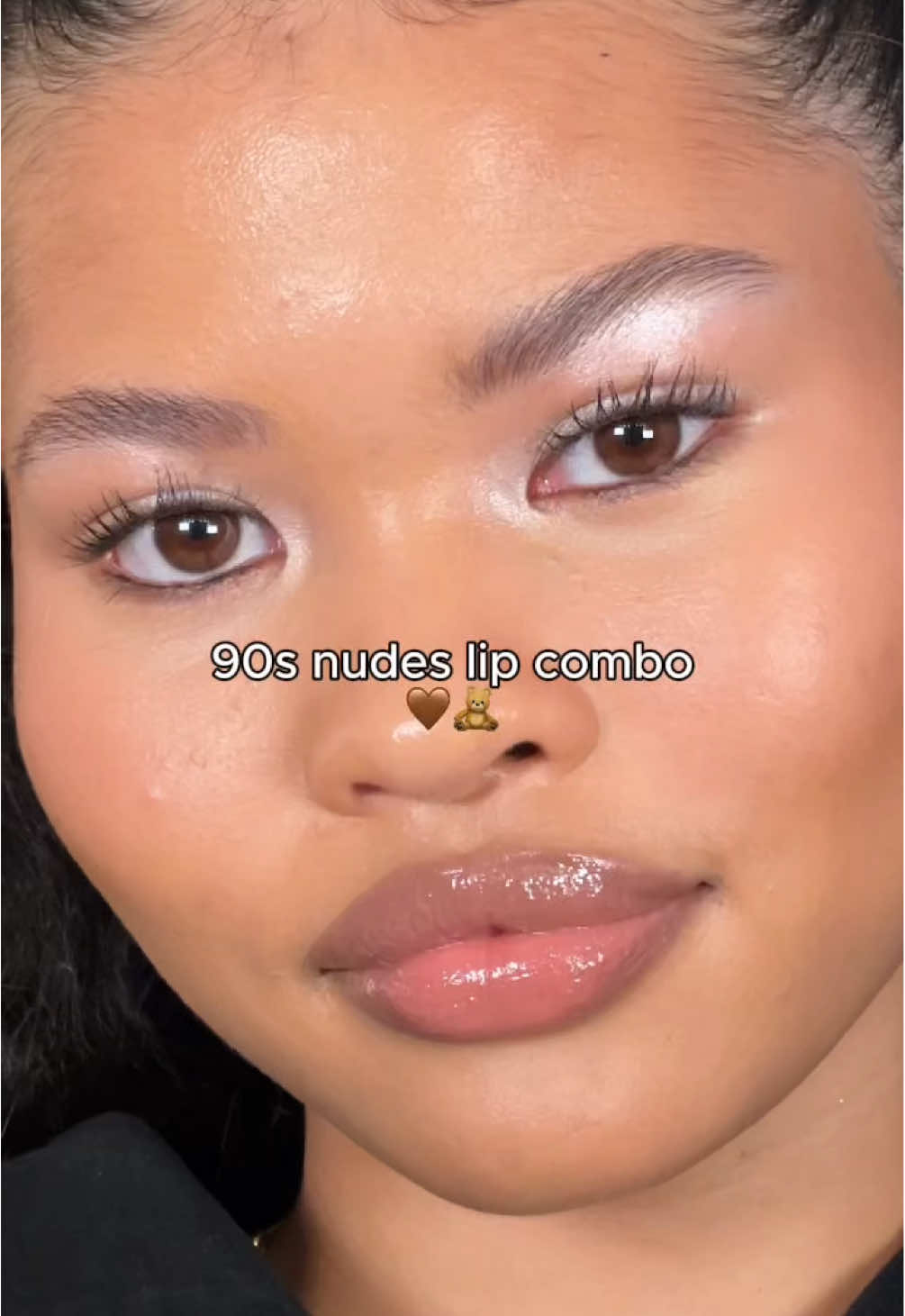 Everyone thinks we’ve got nudes for days...but really, we’ve got ’em for DECADES.  Meet the 90s nude lip combo that’s more in style now than it was then:  1.  LINE with Lip Pencil in Stone. 2. FILL with M·A·Cximal Matte Lipstick in Velvet Teddy. 3. GLOSS with Squirt Plumping Gloss Stick in Simulation  #MACLipstickDay #GRWMAC 
